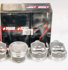 PISTONS Dished COATED Set/4 for Mercruiser OMC w/GM Marine 3.0L 181 140hp 030