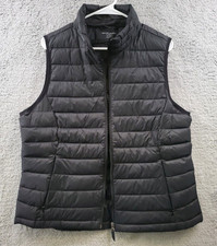 Womens Puffer Vest Black Extra Large Xl Lightweight Water Resistant