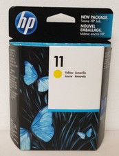 Genuine OEM HP 11 Yellow Ink Cartridge C4838A Expired 2012 Sealed