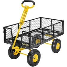 900LBS Heavy Duty Steel Garden Cart w/ 10'' Tire Handle Attach to ATV or Tractor