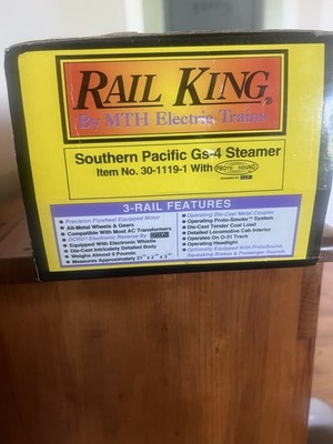 MTH Rail King Southern Pacific GS-4 Steamer O Gauge Proto Sound Tender 30-1119-1