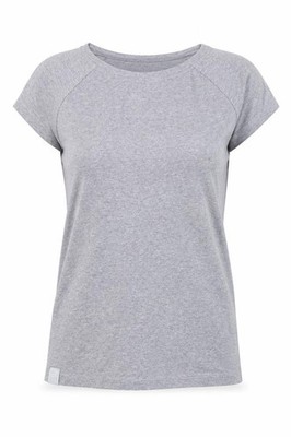 Reebok Damen Basic T-Shirt Größe S Grau Einfarbig Rundhals Kurzarm Freizeit