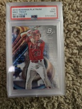 Mike Trout 2018 Bowman Platinum Batting Ice PSA 9