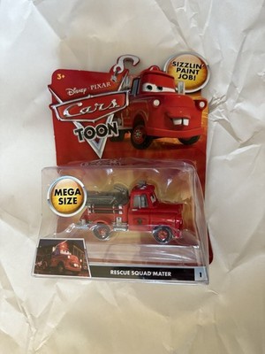 Disney Pixar Cars Toon Rescue Squad Mater #1 Mega Size Red Fire