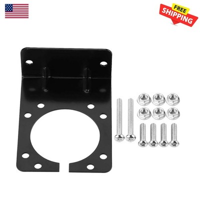High-Quality Metal Mounting Bracket for 7-Pin Trailer Plug - Vibration Resistant