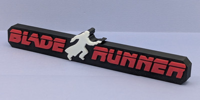 Blade Runner V2 - 3D gedrucktes Logo, Schreibtisch oder Wandmontage.