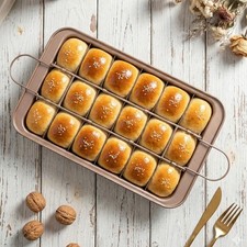 Brownie Tin Brownie Pan Non-Stick Baking Tray 18-Slot Rectangular Carbon