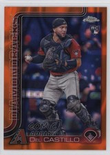 2025 Topps Chrome Orange Lava Refractor 18/25 Adrian Del Castillo #240 19fe