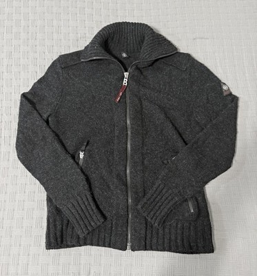 Bogner Fire + Ice Wool Full Zip Cardigan Sweater Jacket Gray Men EU 50 US ML