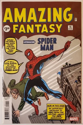 Amazing Fantasy #15 1st Spider-Man  Facsimile Edition Marvel Comics 2019 reprint