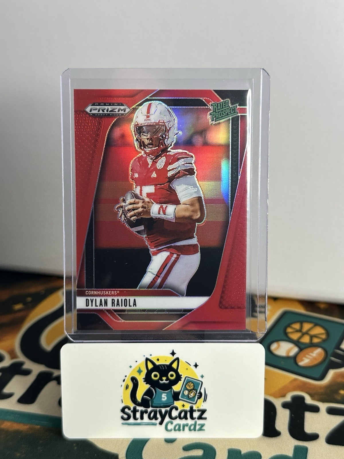 2025 Prizm Draft Picks Football Dylan Raiola #158 Red Prizm Rated Prospect /399