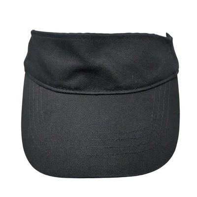 Unbranded Strapback Visor Hat Black One Size Adjustable Blank Outdoor