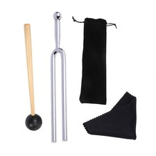A 440 Tuning Fork with Silicone Mallet Include Storage Pouchand Cleaning Cloth