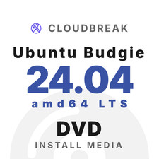 Ubuntu Budgie 24.04 amd64 LTS Bootable/Live Install DVD NEW