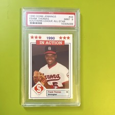 Donn Jennings 1990 Southern League All-Stars Frank Thomas #44 RC Base PSA 9