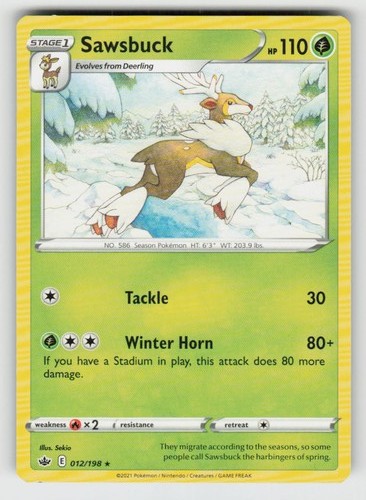 Sawsbuck 012/198 Rare Chilling Reign Near Mint