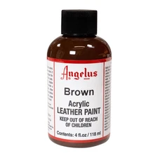 Brown Leather Paint 4 Fl Oz Water Based Non Toxic For Shoes Bags Jackets