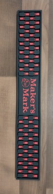 Makers Mark Rubber Bar Mat, Drink Rail Spill 24''x3.5  man cave barware  Rare