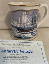 ANTARCTIC VOYAGE TANKARD Danbury Mint / Wedgwood Queens Ware Horatio Nelson +COA