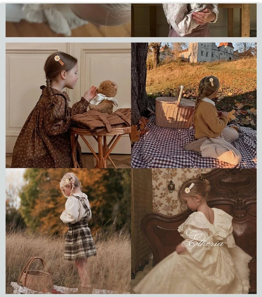 Заколки для волос для девочек женщин ясельного возраста BabyAssorted 20шт цветок ромашки ткани полный... - Изображение 3 из 4