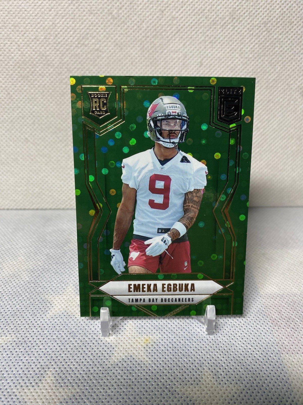 2025 Panini Donruss Elite - Rookies Emeka Egbuka #102 Green Disco (RC)