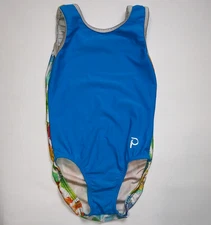 Plum Practicewear Gymnastics Leotard Abstract neon pastel Print Child Large CL