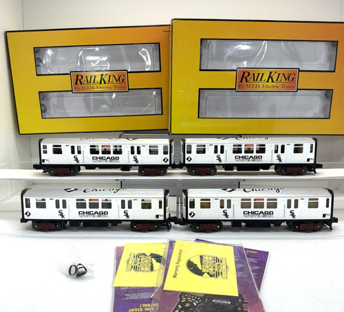 Juego de 4 vagones de metro MTH RailKing 30-2622-1 Chicago White Sox 3200 PS.2 usado O 3v | Zustand: Used