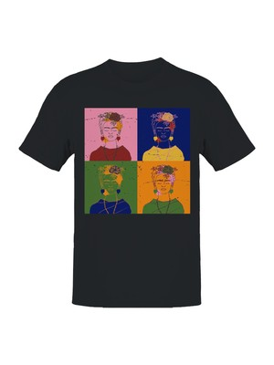 #ad Frida Kahlo Pop Art Floral Portrait Women#x27;s T shirt $9.99