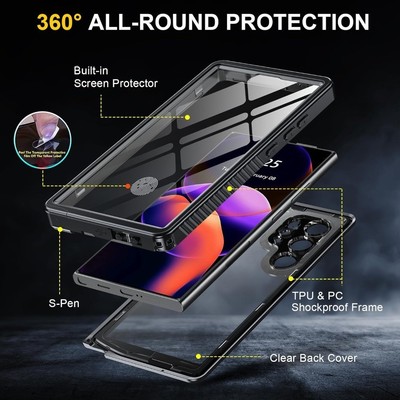 Für Samsung S25 S24 A16 A36 A56 Schutzhülle Vorder- & Rückseite Ganzkörper