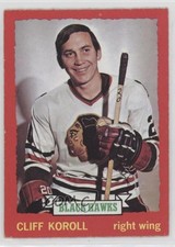 1973-74 O-Pee-Chee Dark Back Cliff Koroll #28 0a4