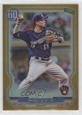 2020 Topps Gypsy Queen Box Topper Chrome Gold Refractor 44/50 Keston Hiura 8f4