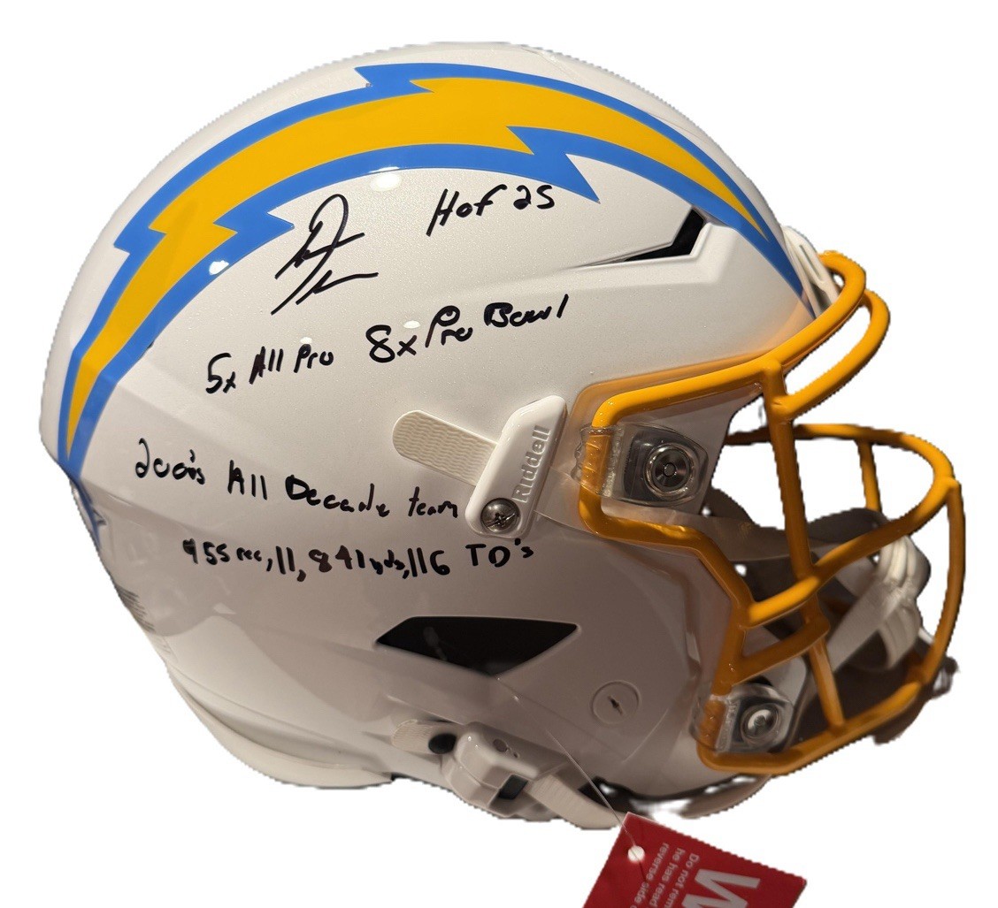 Antonio Gates Autographed Signed Chargers Speed Flex Helmet W/ Inscriptions - BAS 