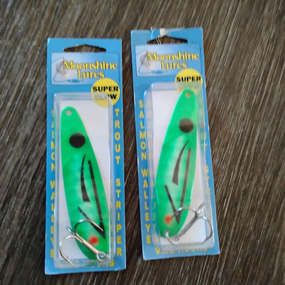 2 Moonshine Lures ! Standard Size Spoon - USA MADE ultimate flounder