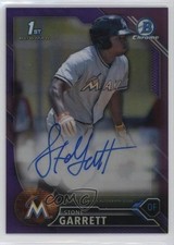 2016 Bowman Chrome Prospect Purple Refractor 248/250 Stone Garrett Auto 10ea