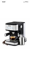 Image of GEEPAS Espresso & Cappuccino Coffee Machine with Milk Frother, 20 Bar Pressure