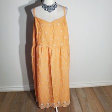 OLD NAVY SUN DRESS ORANGE SLEEVELESS COTTON SIZE 3X