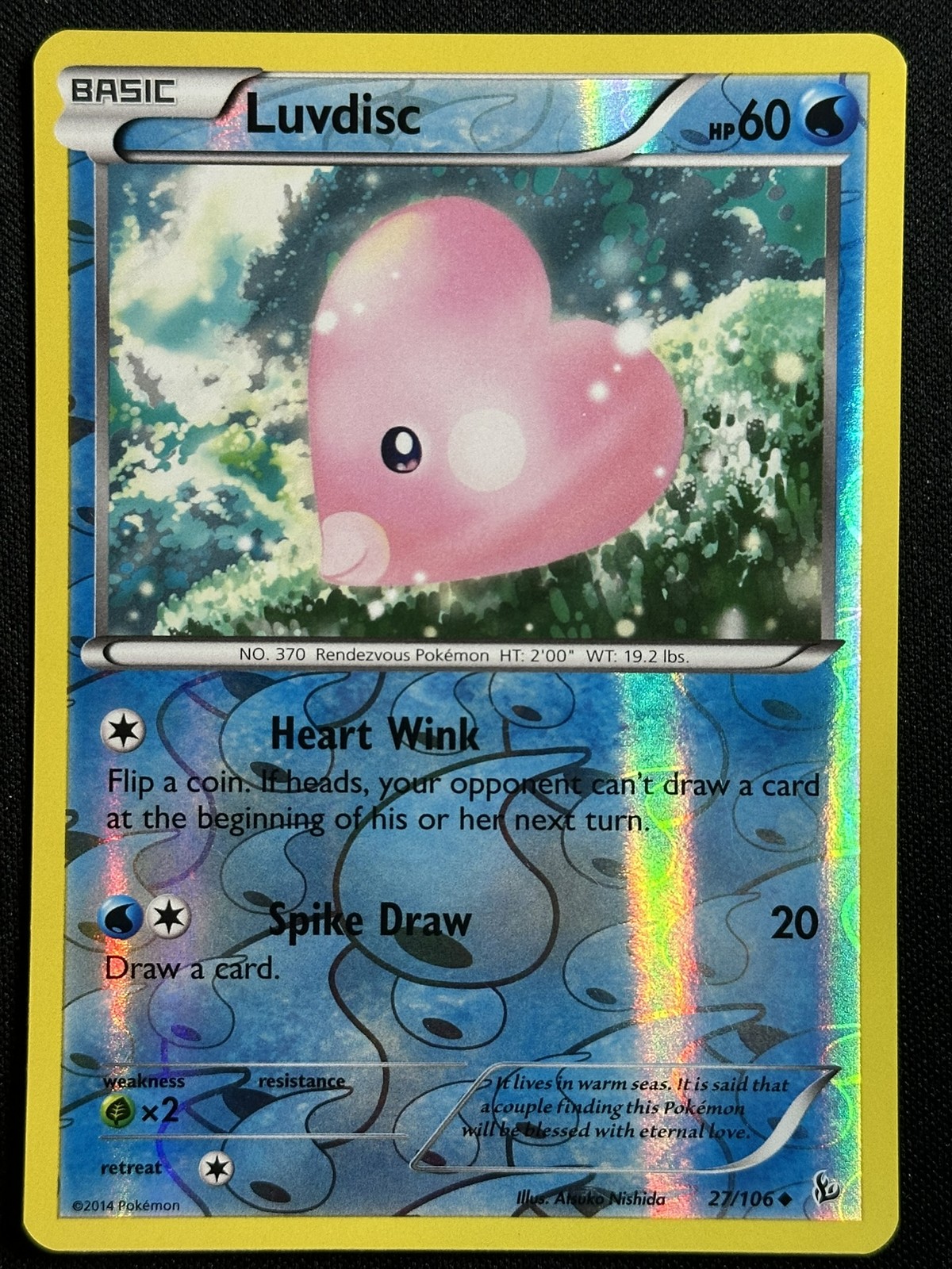 Luvdisc Reverse Holo XY - Flashfire 27/106 LP-NM Pokémon Card