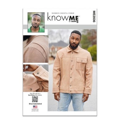 Know Me Men's Casual Work Jacket Sewing Pattern 44-46-48-50-52, Multicolor 