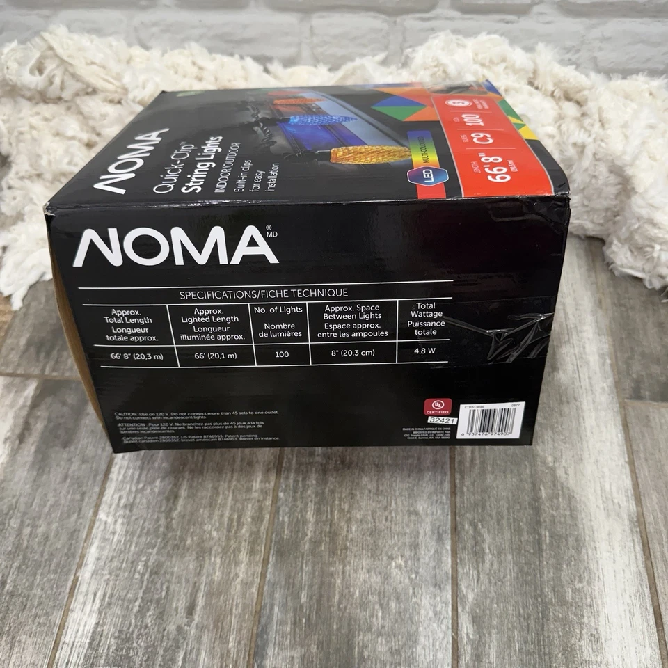 Cadena de luces Noma Quick-Clip C9, 66 pies 8 pulgadas de largo, 100 luces LED. Foto 3 de 4