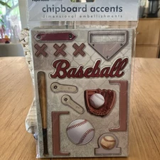 Paper House Productions Chipboard Accents, DCCB-0006 Baseball
