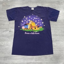 Vtg Disney Store Winnie The Pooh T-Shirt Women's One Size Dream A Little Dream