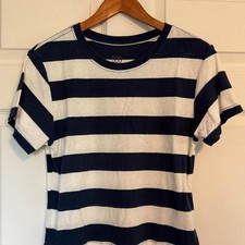 Bdg Womens Navy and White Crop-top