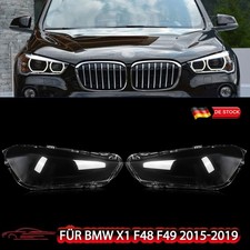 Für BMW X1 F48 2015-2019 Scheinwerfer Glas Scheinwerferglas Linsen Links+Rechts