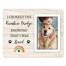 Rainbow Bridge Pet Memorial Picture Frame - Dog Memorial for Loss, Sympathy ...