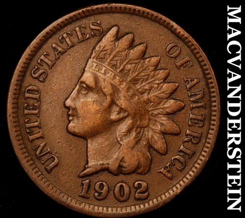 1902 Indian Head Cent- Very Fine Better Date No Reserve #i3595