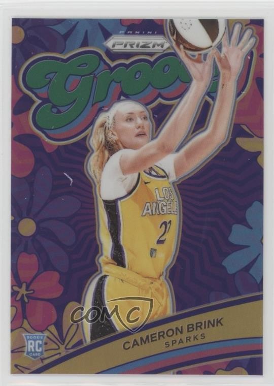 2024 Panini Prizm WNBA Groovy Green Prizm Cameron Brink #7 Rookie RC 12u8