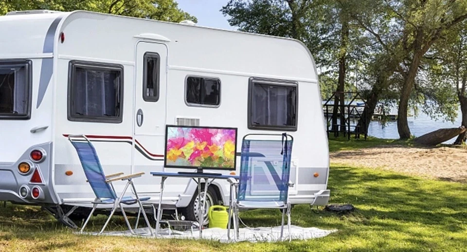 Sylvox 12/24 Volt 27 Inch RV TV 1080P Built-in DVD Player Speaker FM Radio - Image 3 of 4