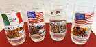 VTG Coca Cola Heritage Collector Patriotic Glasses Set of 4  America in 1800's