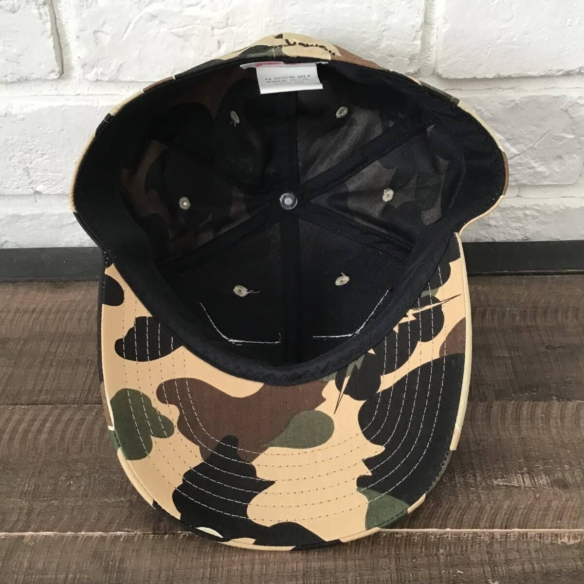 BAPE × KAWS BENDY 1st Camo Yellow Hat Cap APEE ladies A Bathing Ape JAPAN image 6