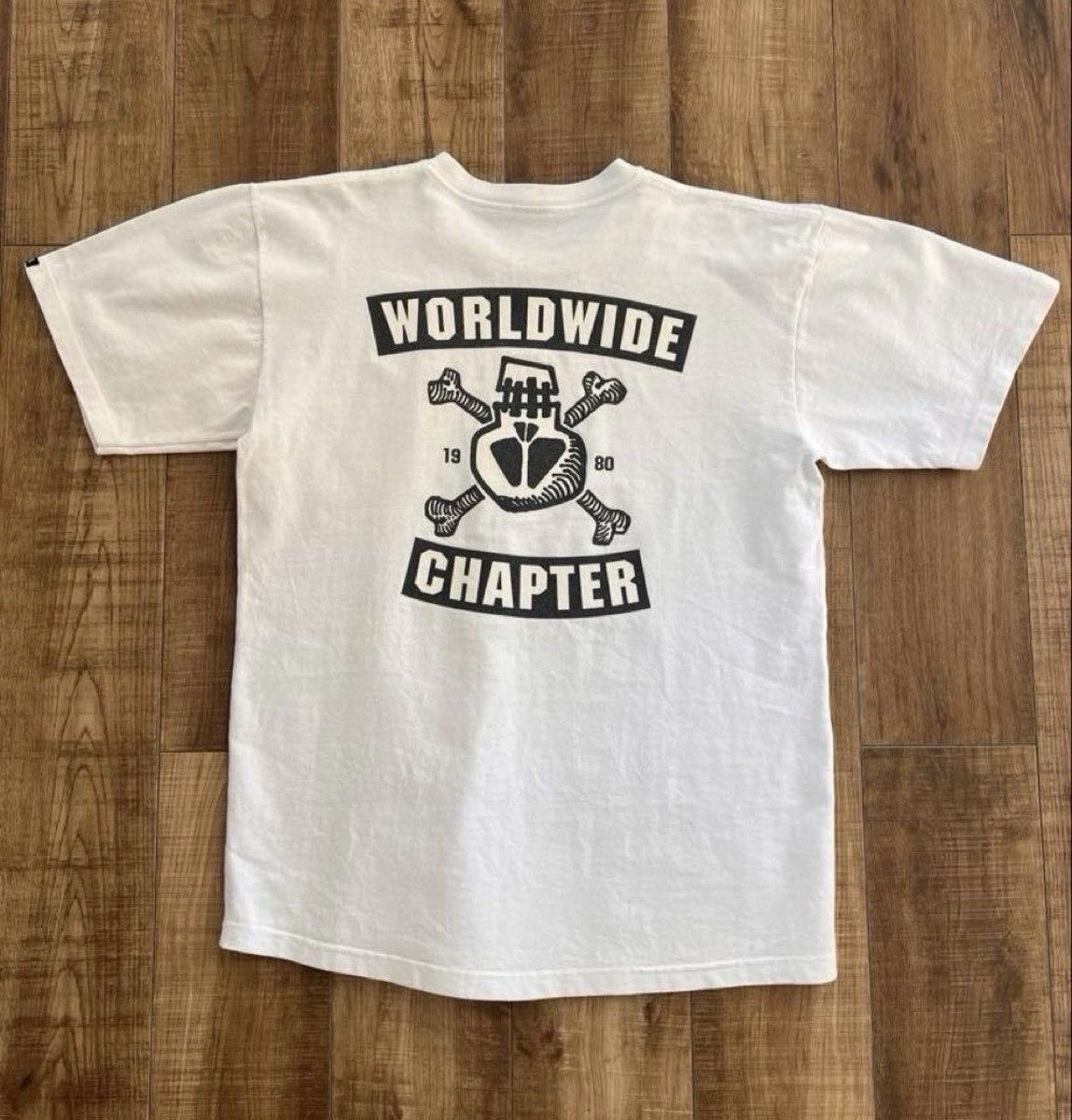 Vintage Stussy CUSTOMADE No.3 Chapter T Shirt USA Made Skull